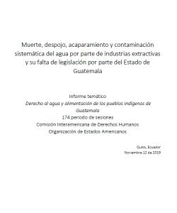 2. Informe Audiencia CIDH - Agua y Alimentacion y palma aceitera 2019