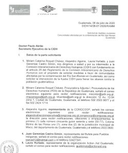 5. Solicitud de Medidas Cautelares CIDH - Contaminacion río San Roman